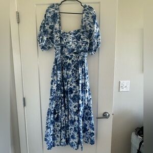 Blue floral dress